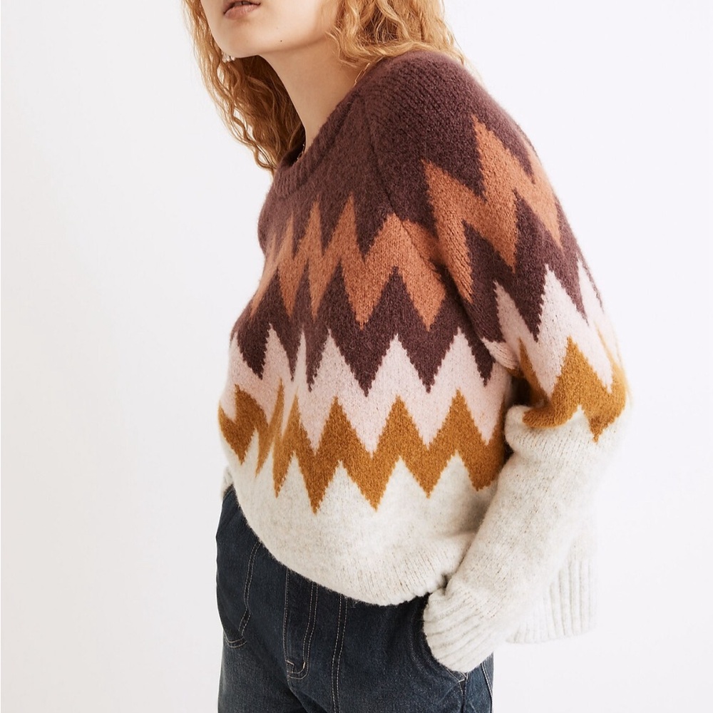 NWT Madewell Delwood Fair Isle Sweater - Women’s M